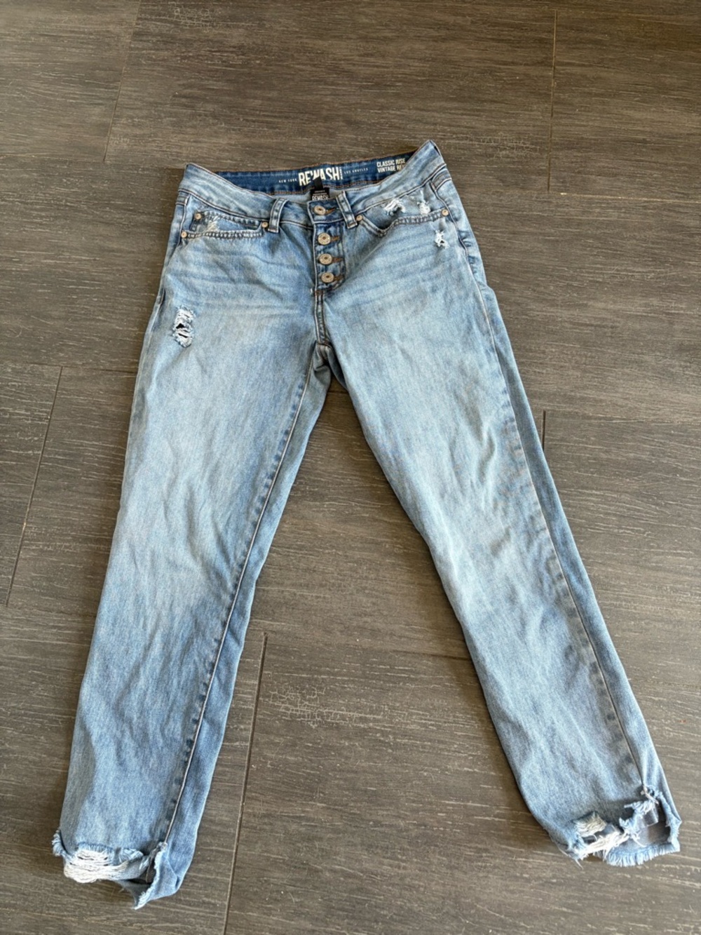 Rewash Light Blue Distressed Boyfriend Jeans